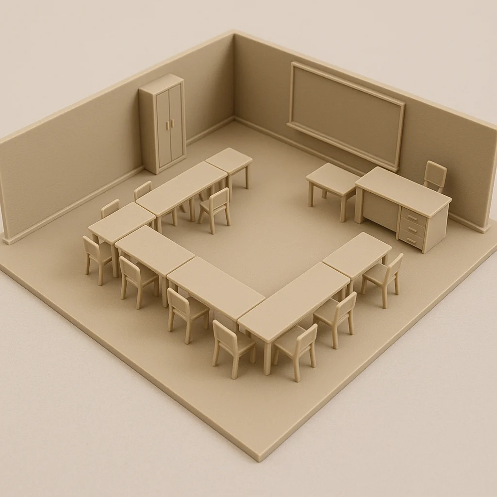 3D-Modelle für die Planung Klassenzimmer