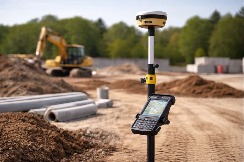 Roverstab im Einsatz auf einer Baustelle.
